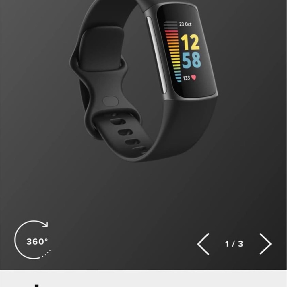 FitBitCharge 5 New never worn with a band size adjuster & tons of features